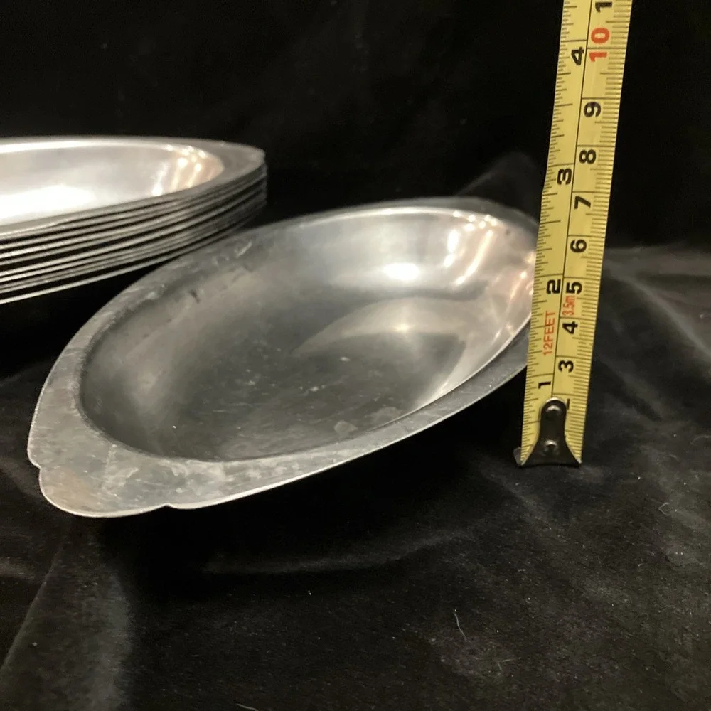 Lot of 11 Oblong Oval Stainless Steel Serving Trays Bowls Brand Ware Japan VTG